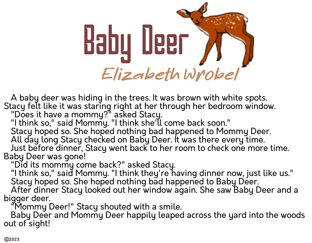 Baby Deer a short story by Elizabeth Wrobel