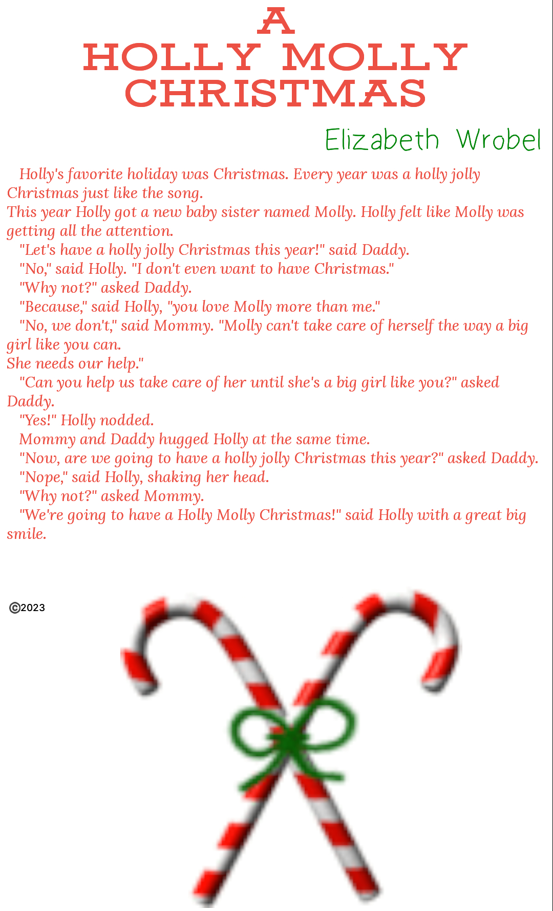 A Holly Molly Christmas a short story by Elizabeth Wrobel