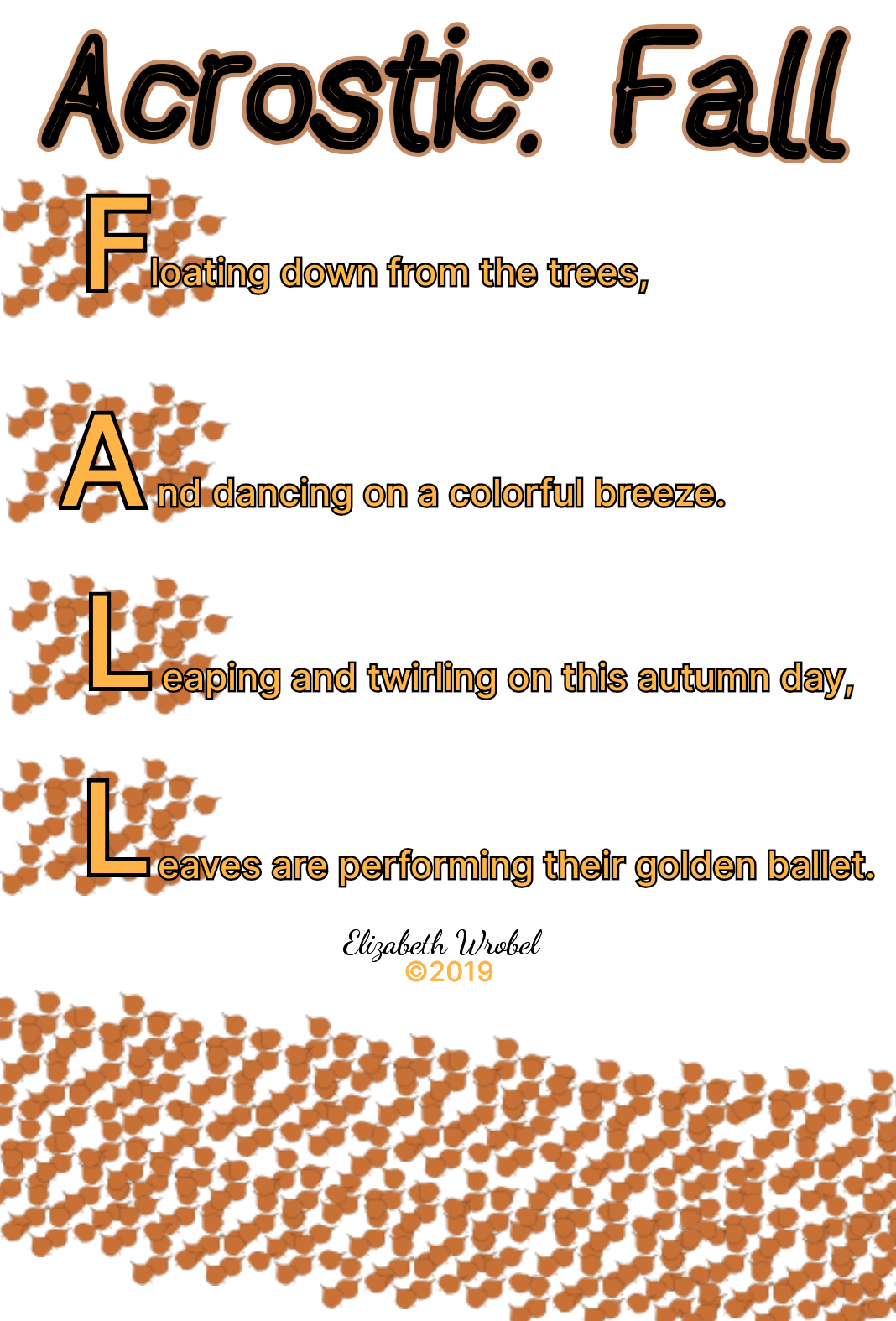 Acrostic: Fall an autumn rhyme by Elizabeth Wrobel