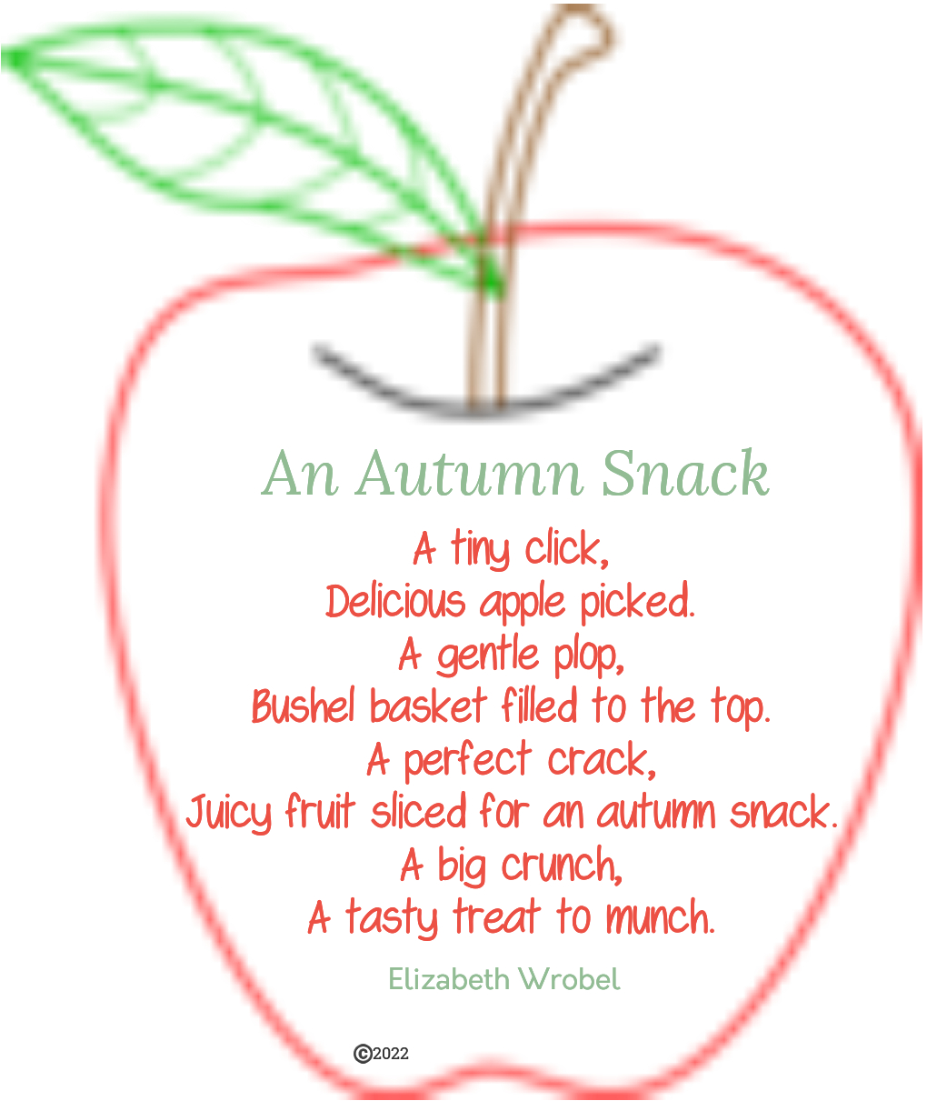 An Autumn Snack a fall rhyme by Elizabeth Wrobel