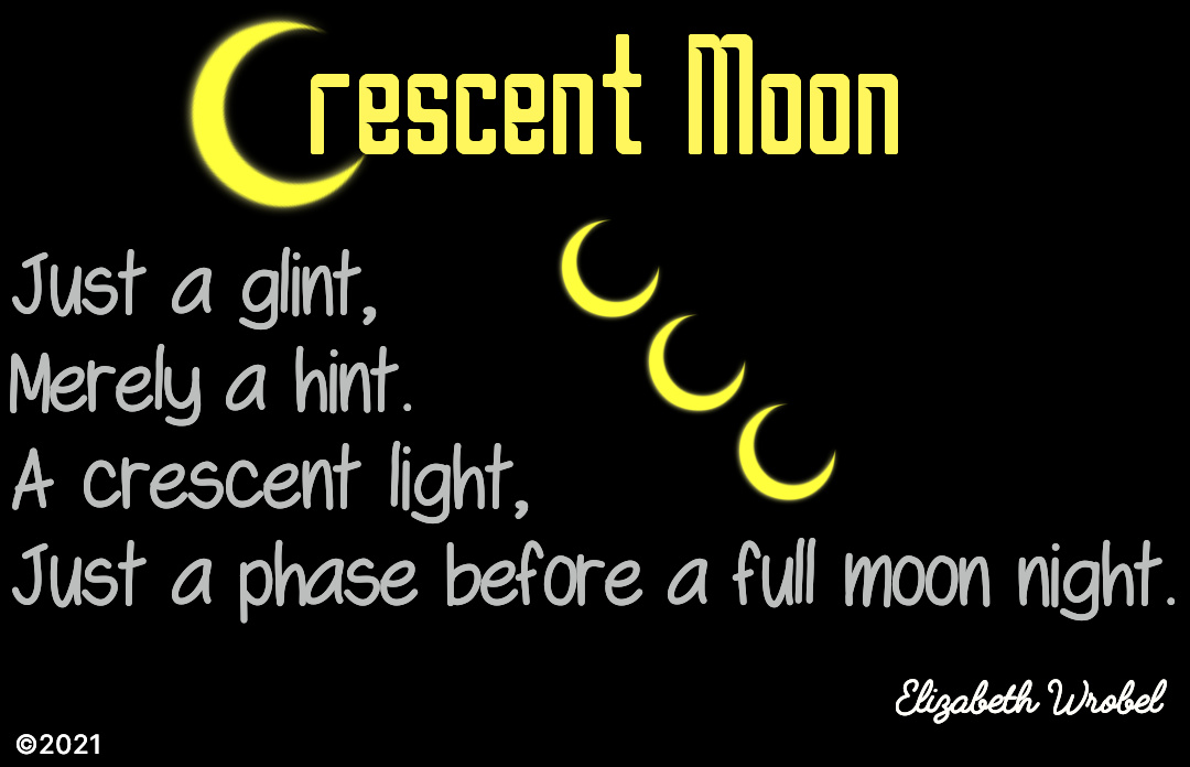 Crescent Moon a sky high rhyme by Elizabeth Wrobel