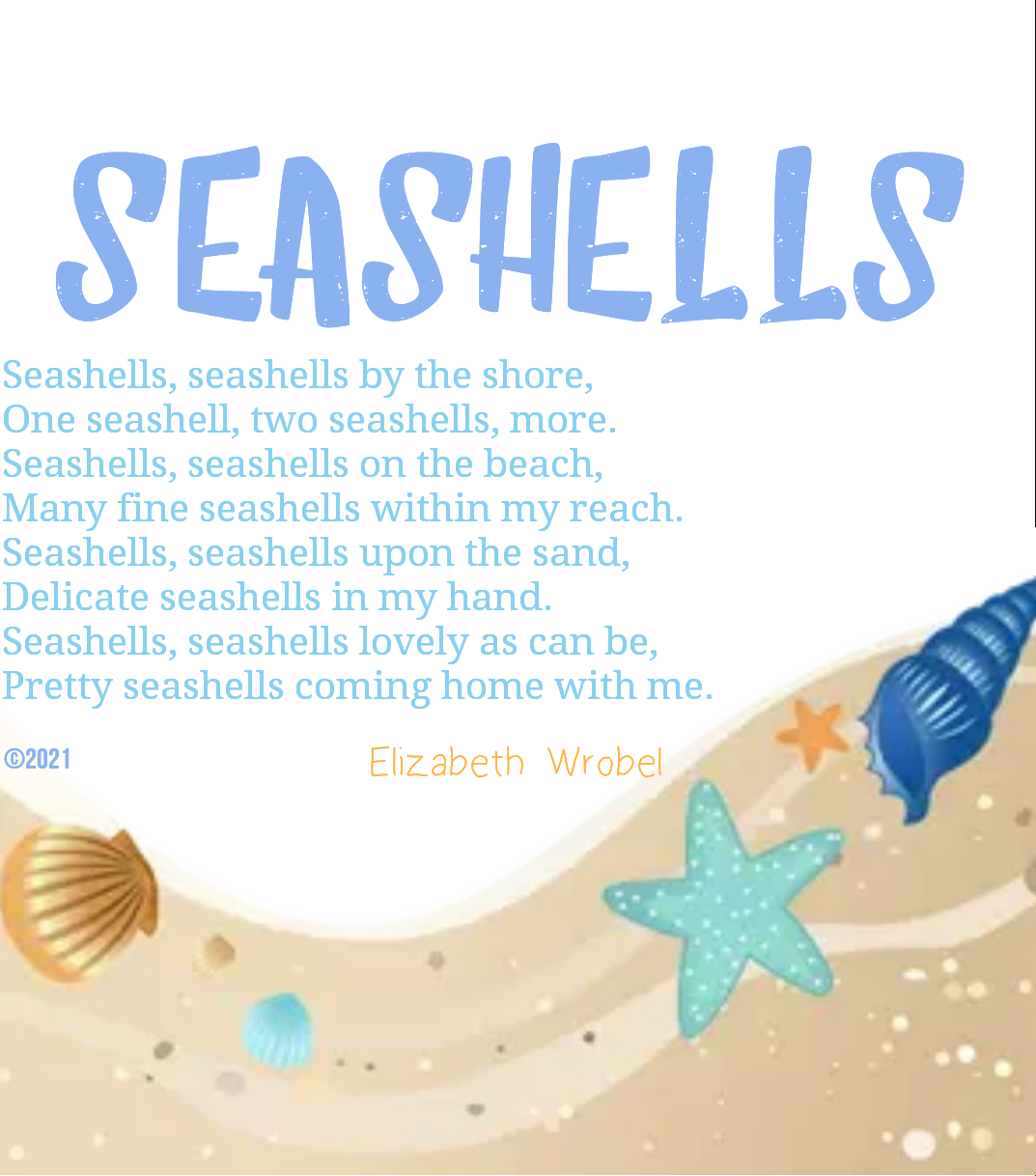Seashells a summer rhyme by Elizabeth Wrobel